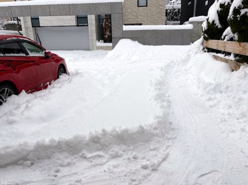 初の本格的？雪かき