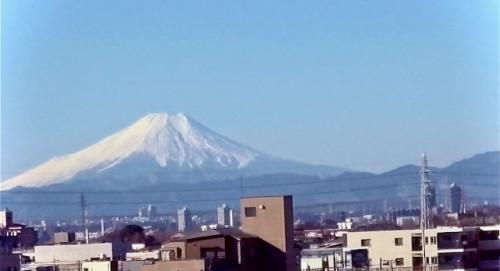 埼玉県大宮付近からの富士山